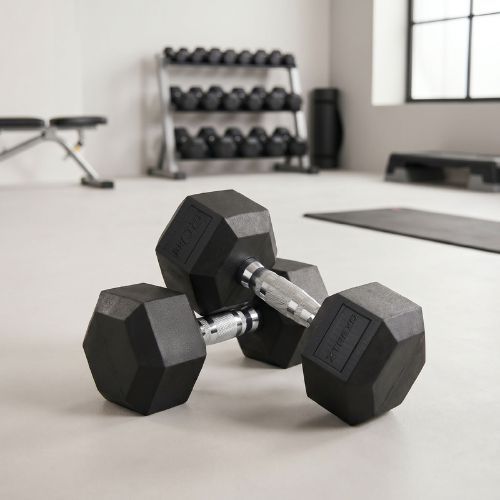 Pogumovaná činkaXTREXO Hex HXD200 20 kg