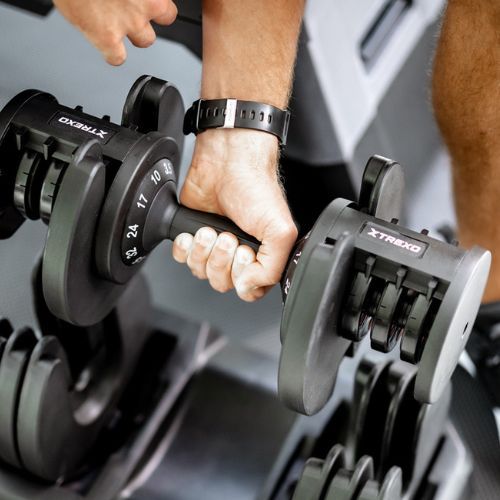 Nastavitelná činka XTREXO TXO-B4W005 32 kg black