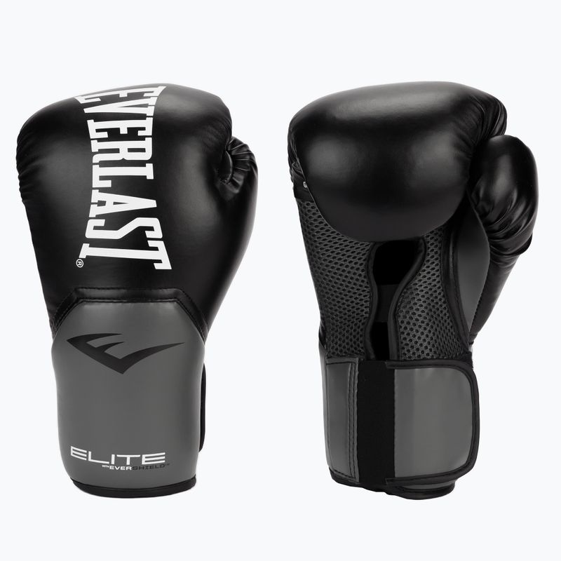 Pánské boxerské rukavice EVERLAST Pro Style Elite 5 černé EV2500 BLK/GRY-10 oz.