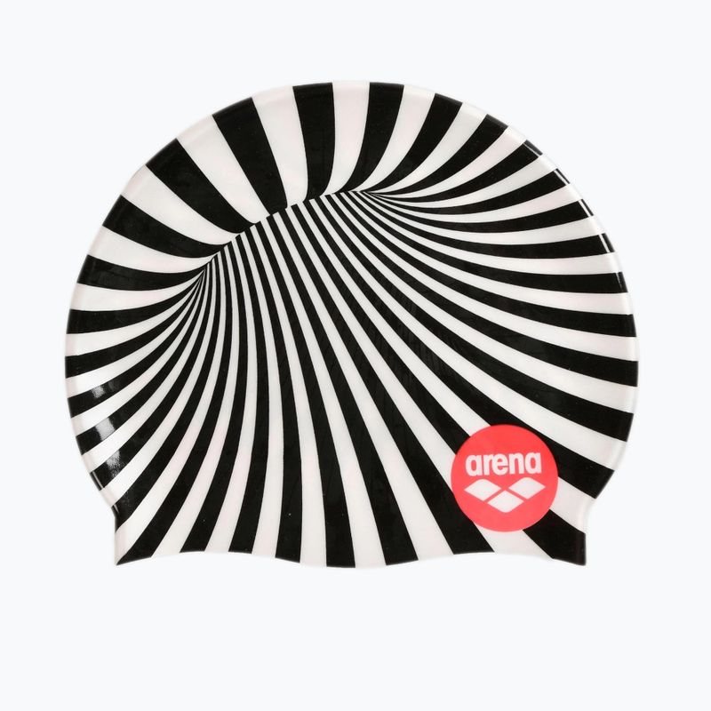 Koupací čepice Arena Print 2 bílo-černá 1E368 2