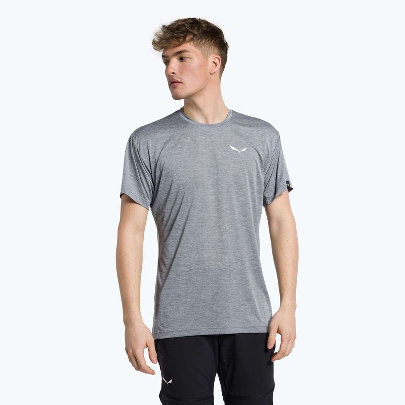 Salewa pánské trekové tričko Puez Melange Dry grey 00-0000026537