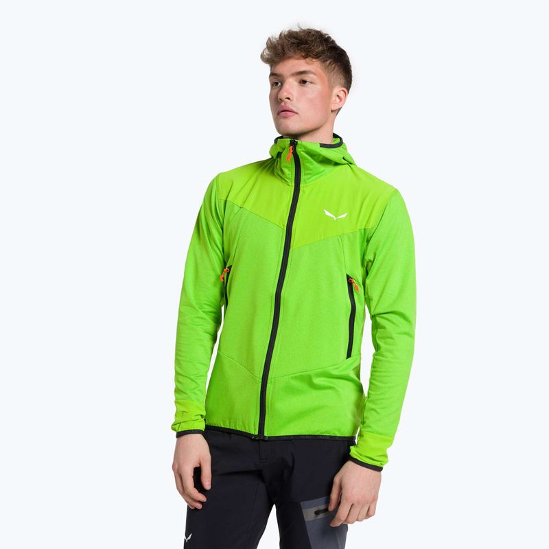 Salewa pánská fleecová mikina Agner Hybrid PL/DST FZ Hoody zelená 00-0000027371