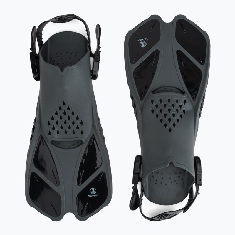 Šnorchlovací set  AQUASTIC Maska + Šnorchl černý SMFK-01SC 8
