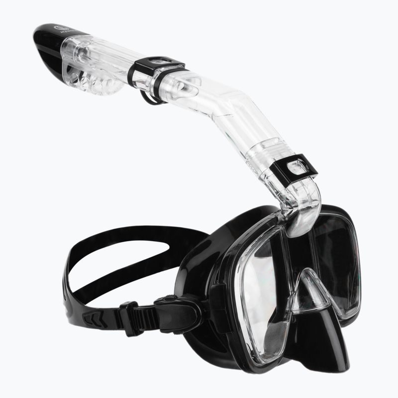 Šnorchlovací set  AQUASTIC Maska + Šnorchl černý SMFK-01SC 12