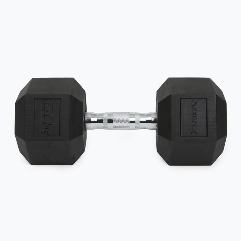 Pogumovaná činkaXTREXO Hex HXD200 20 kg 7