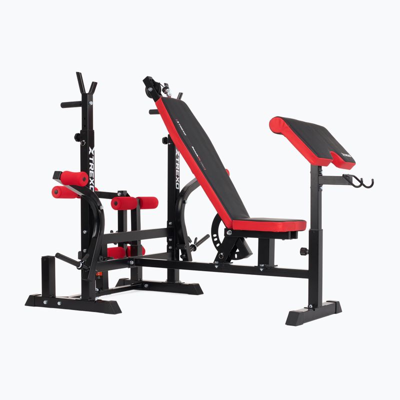 Posilovací lavice XTREXO BenchFit Max se stojanem a bicepsovým pultem black 9