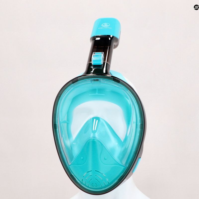 Celoobličejová maska na šnorchlování AQUASTIC modrá SMA-01SN 13