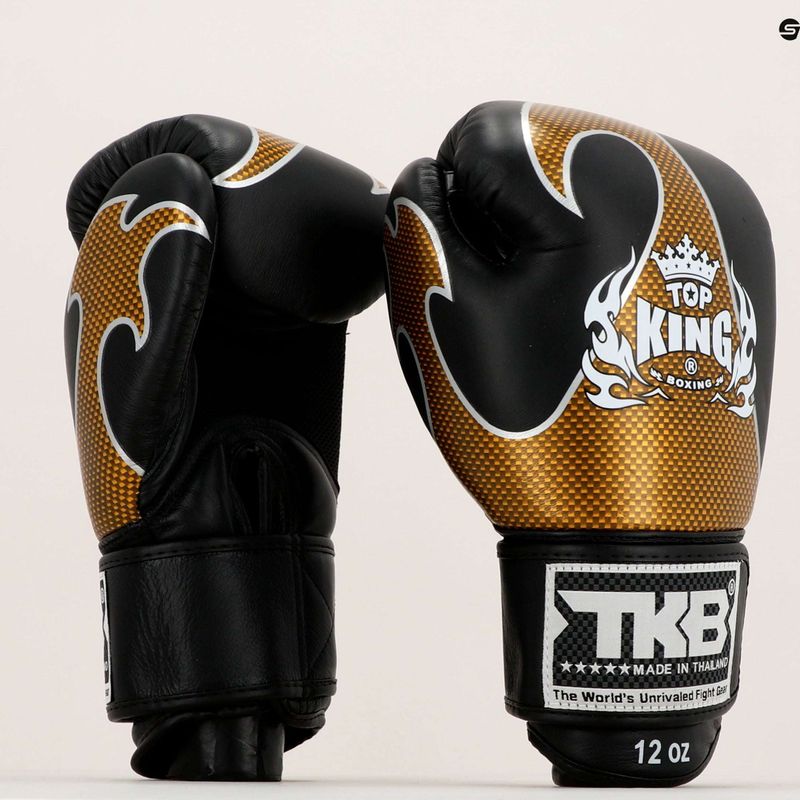 Boxerské rukavice Top King Muay Thai Empower černé TKBGEM-01A-BK-GD-10 7