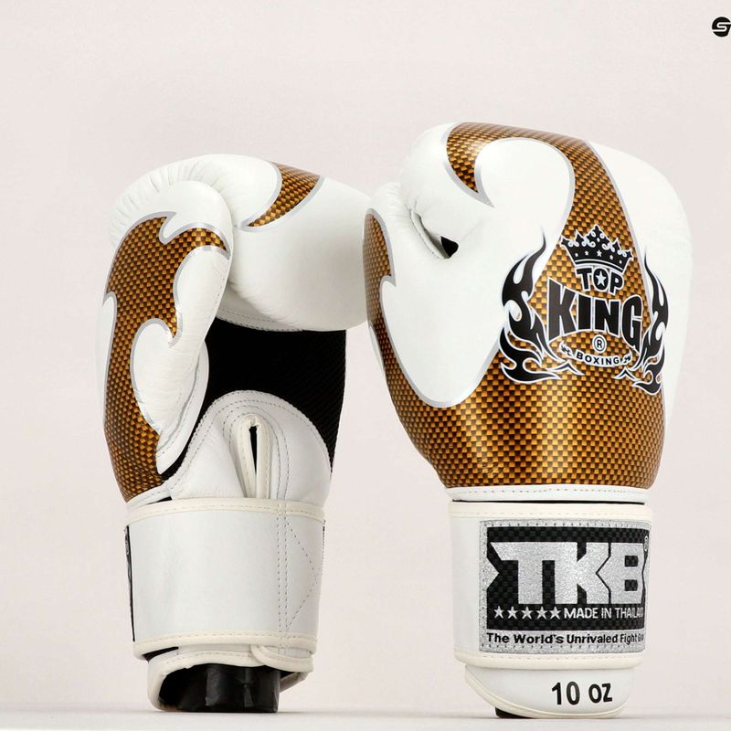 Boxerské rukavice Top King Muay Thai Empower bílé TKBGEM-01A-WH-GD-10 7