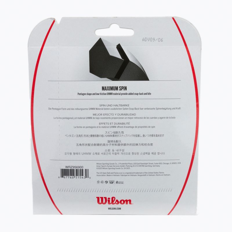 Tenisové struny Wilson Revolve Spin 17 Set šedá WRZ956900+ 2