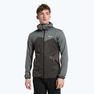 Salewa pánská fleecová mikina Puez Melange PL FZ Hoody šedá 00-0000027386